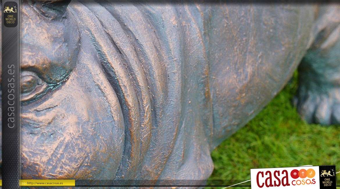 Hipopótamo de banco al aire libre 80 cm