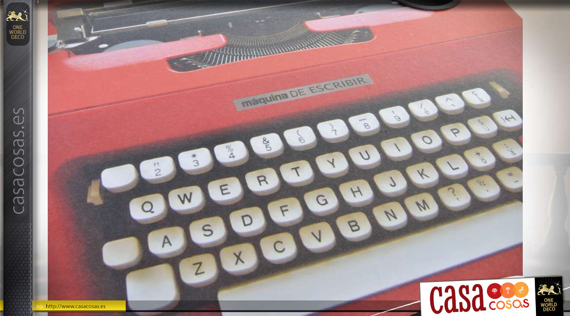 Soporte informático con impresión a máquina de escribir, capa blanda en la parte inferior, LED 48cm