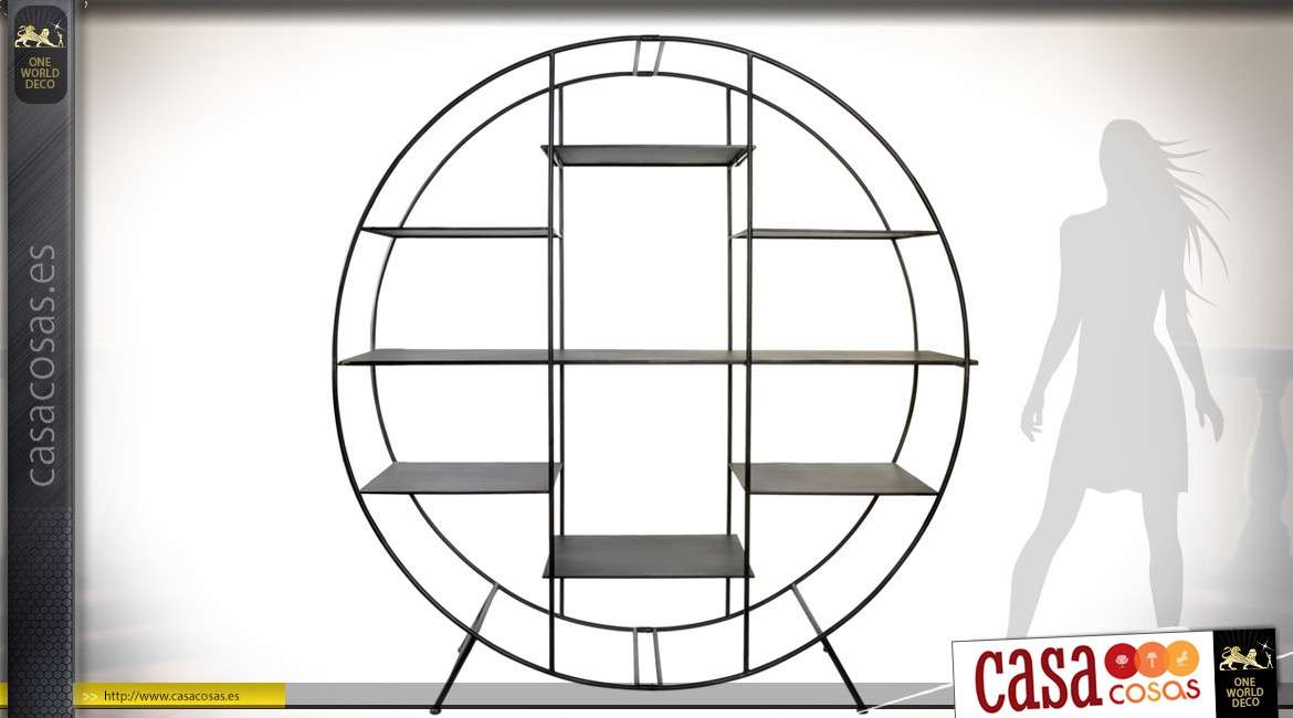 Estantería de diseño circular metal 193 cm