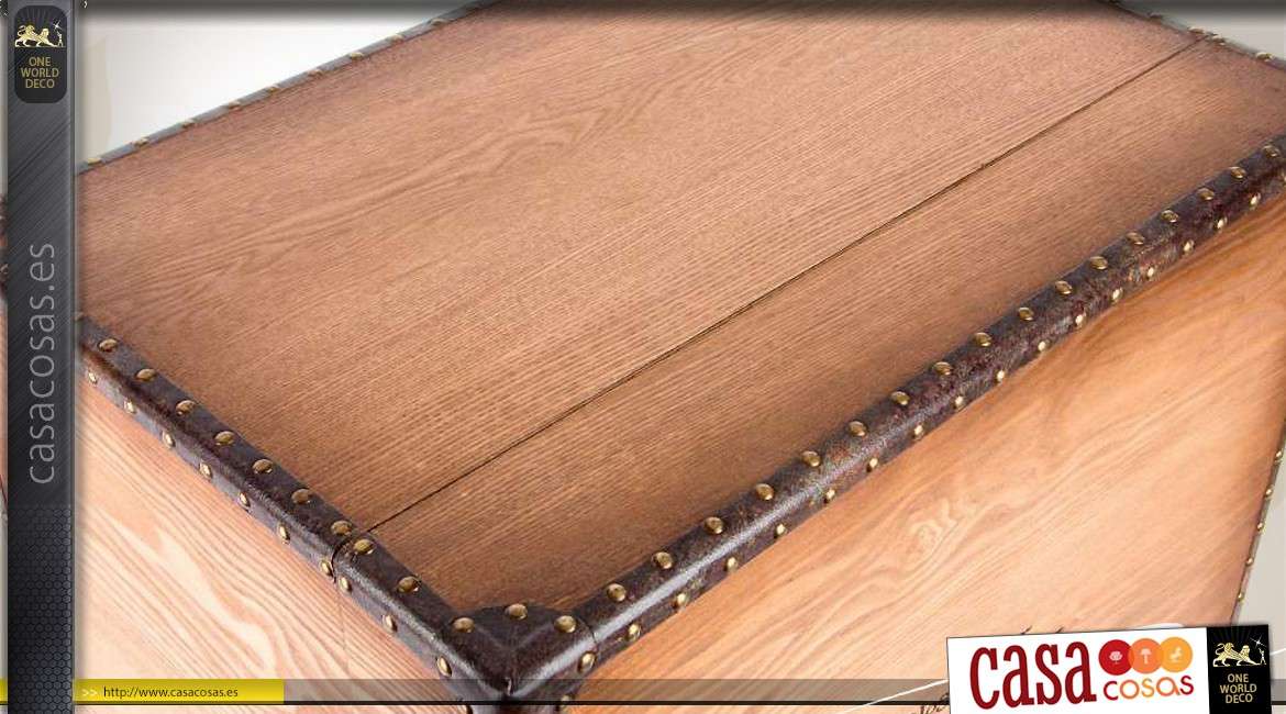 Armario de bodega con cajones y estante - Gran maletta de madera