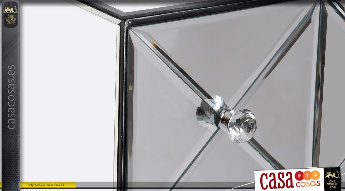 Comoda preciosa de diseño de 4 cajones con espejos 116 cm