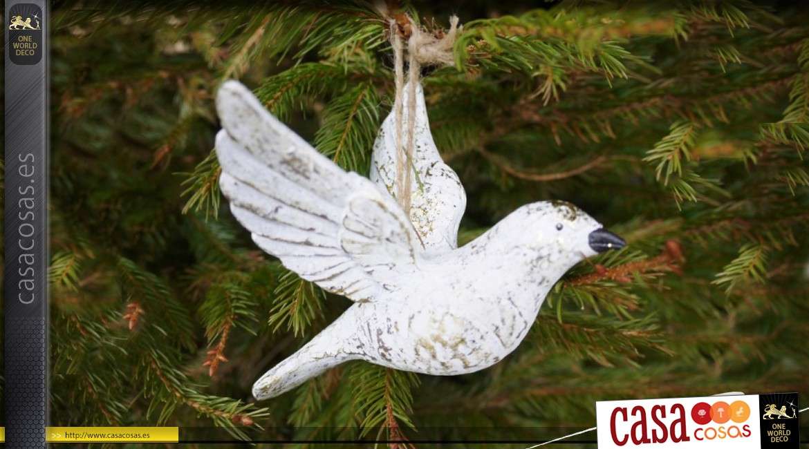 Móvil colgante en forma de pájaro blanco decorativo