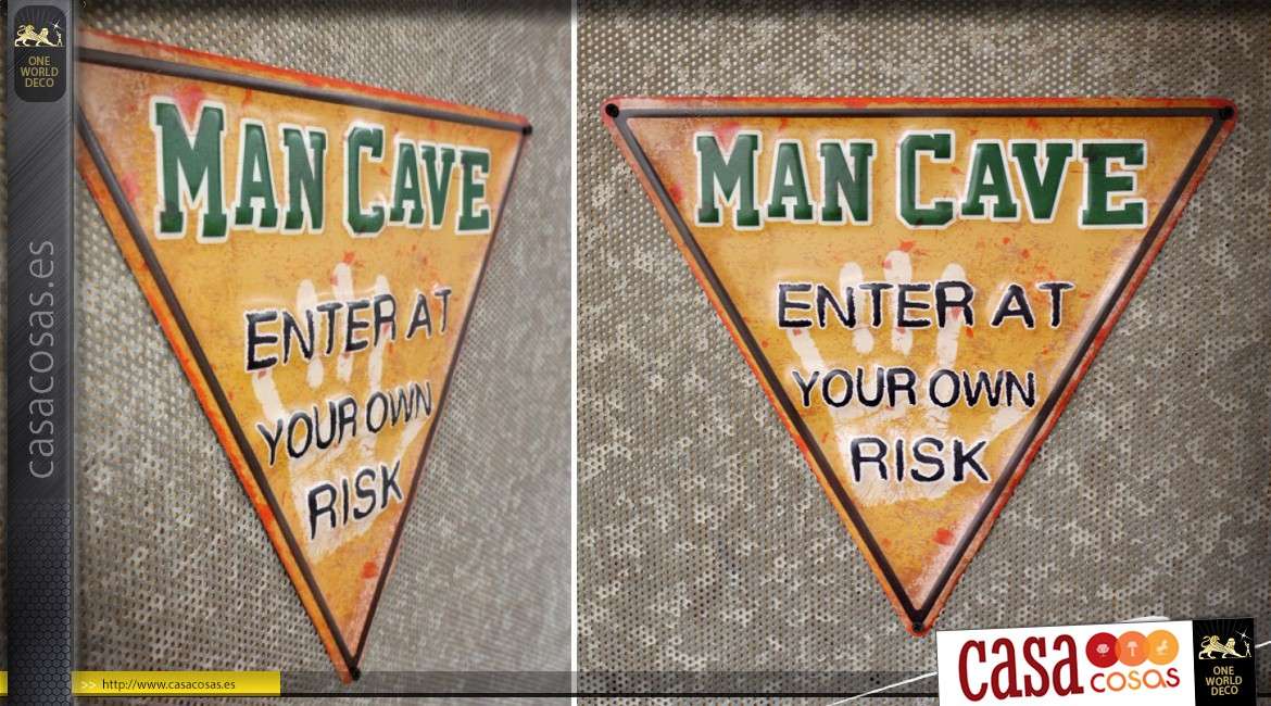 Signo : hombre de las cavernas, entre bajo su riesgo (40 cm)