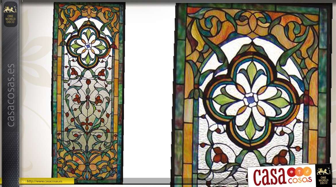 Gran decoración de pared de vidrio Tiffany estilo retro 118 cm