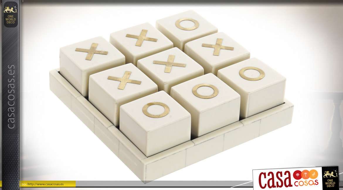 Cruces y nudos de mango con detalles de hueso y aluminio, mesa de juego 20x20cm
