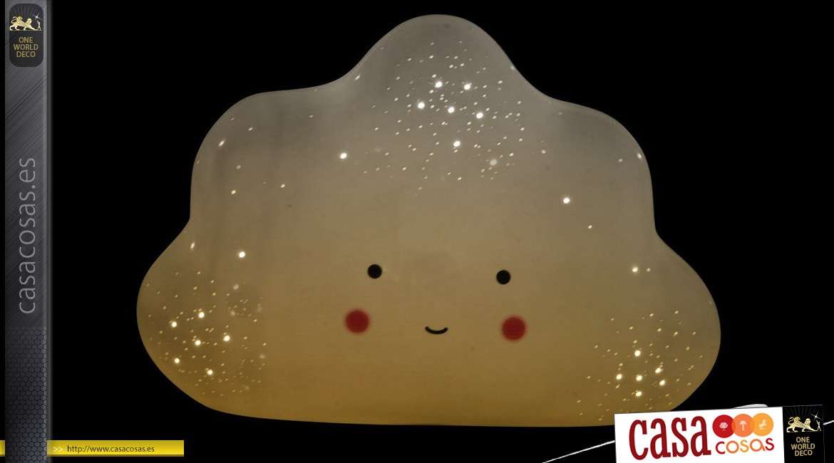 Lámpara para niños en forma de nube blanca con iluminación LED de 25 cm