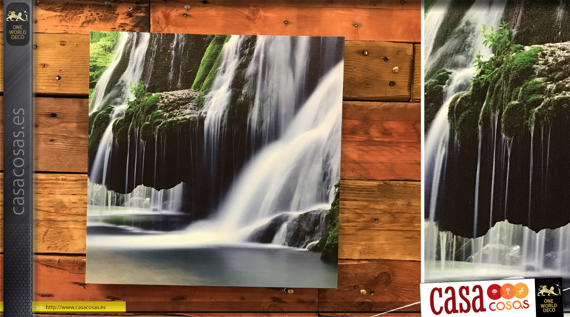 Serie de 4 pinturas sobre lienzo en 40 x 40 cm: torrentes y cascadas