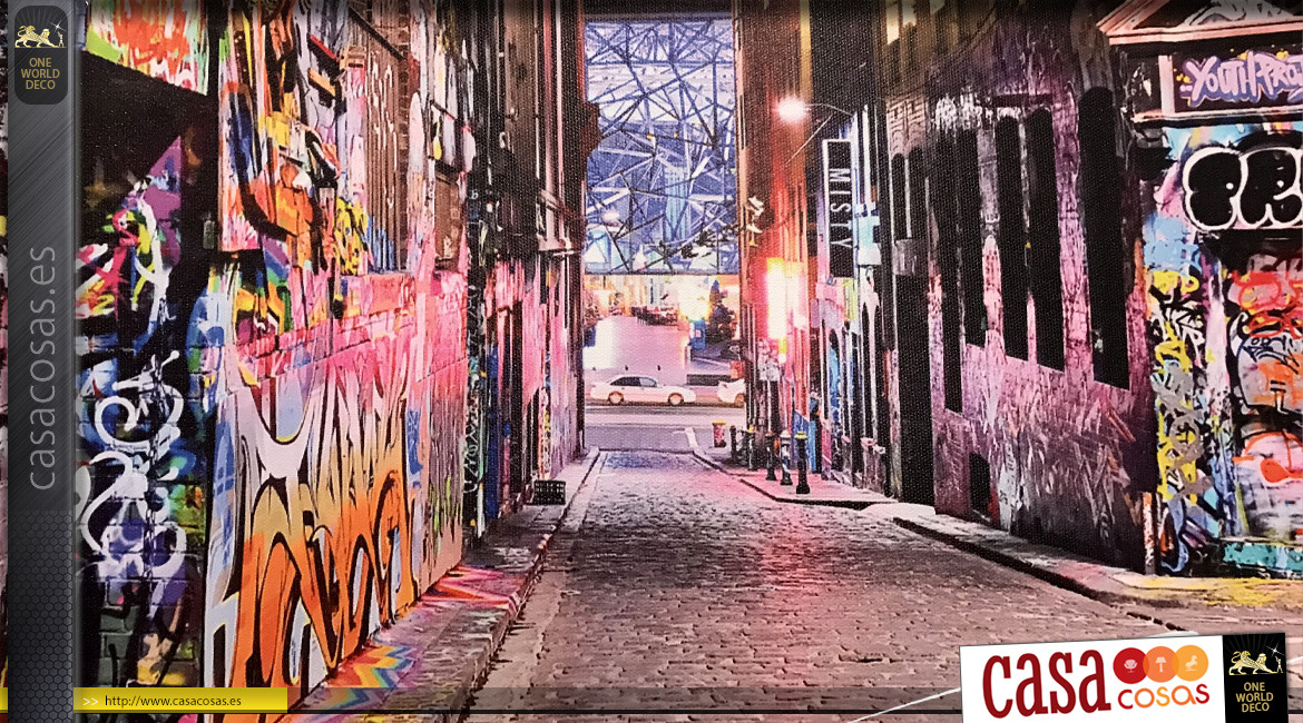 Serie de dos cuadros de Street Art, espíritu de graffiti, 90cm