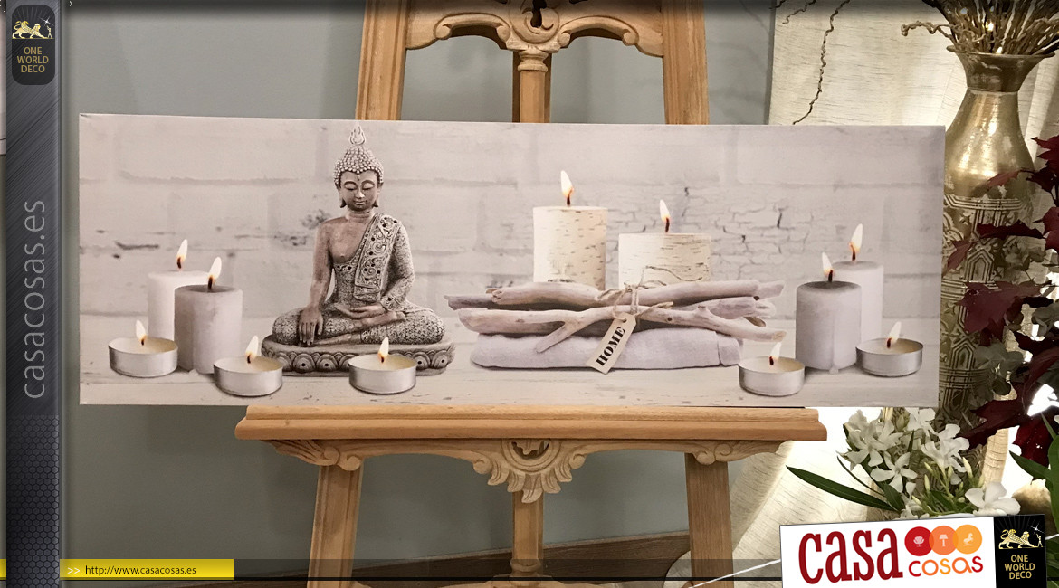 Serie de dos cuadros sobre el tema de la meditación con representación de Buda, 90cm