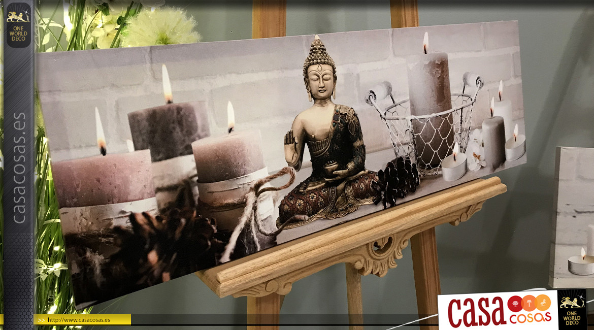 Serie de dos cuadros sobre el tema de la meditación con representación de Buda, 90cm