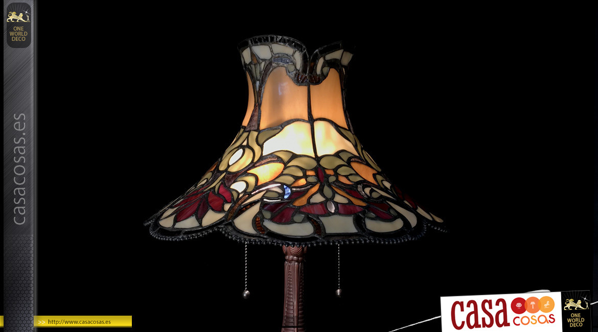 Lámpara de salón grande estilo Tiffany, ambiente cabaret retro de los años 20, Ø51cm