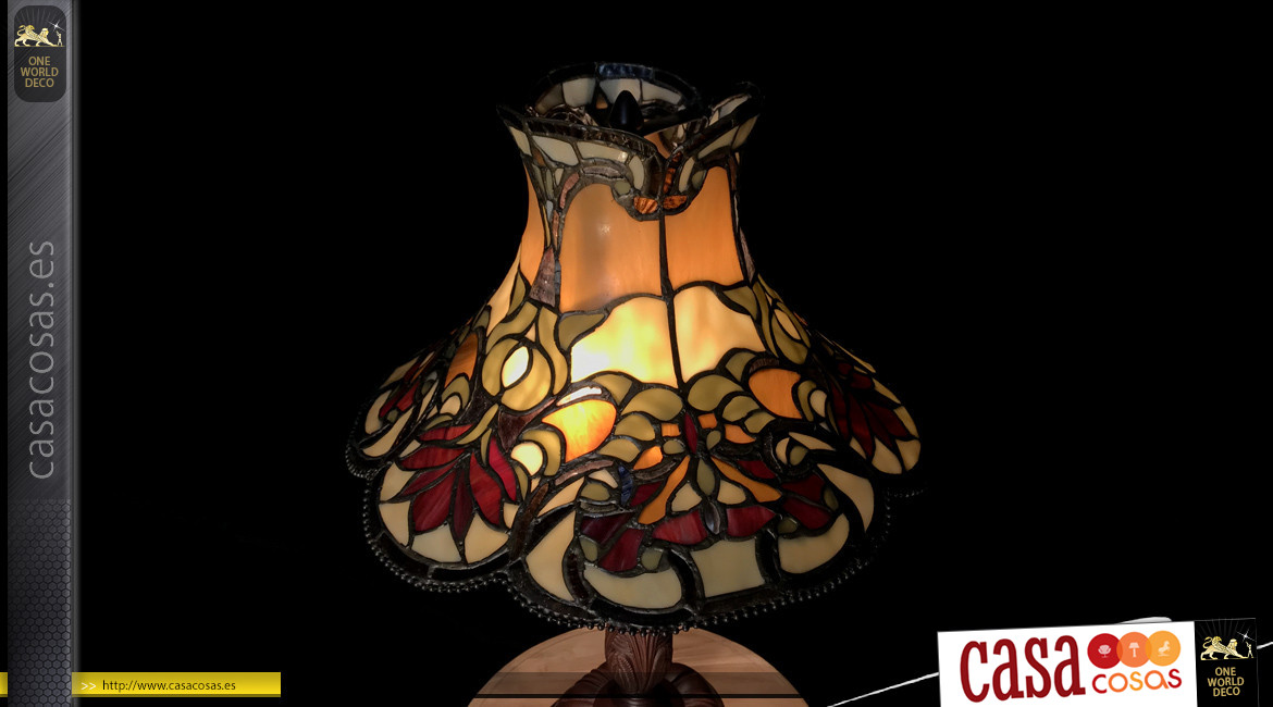 Lámpara de salón grande estilo Tiffany, ambiente cabaret retro de los años 20, Ø51cm