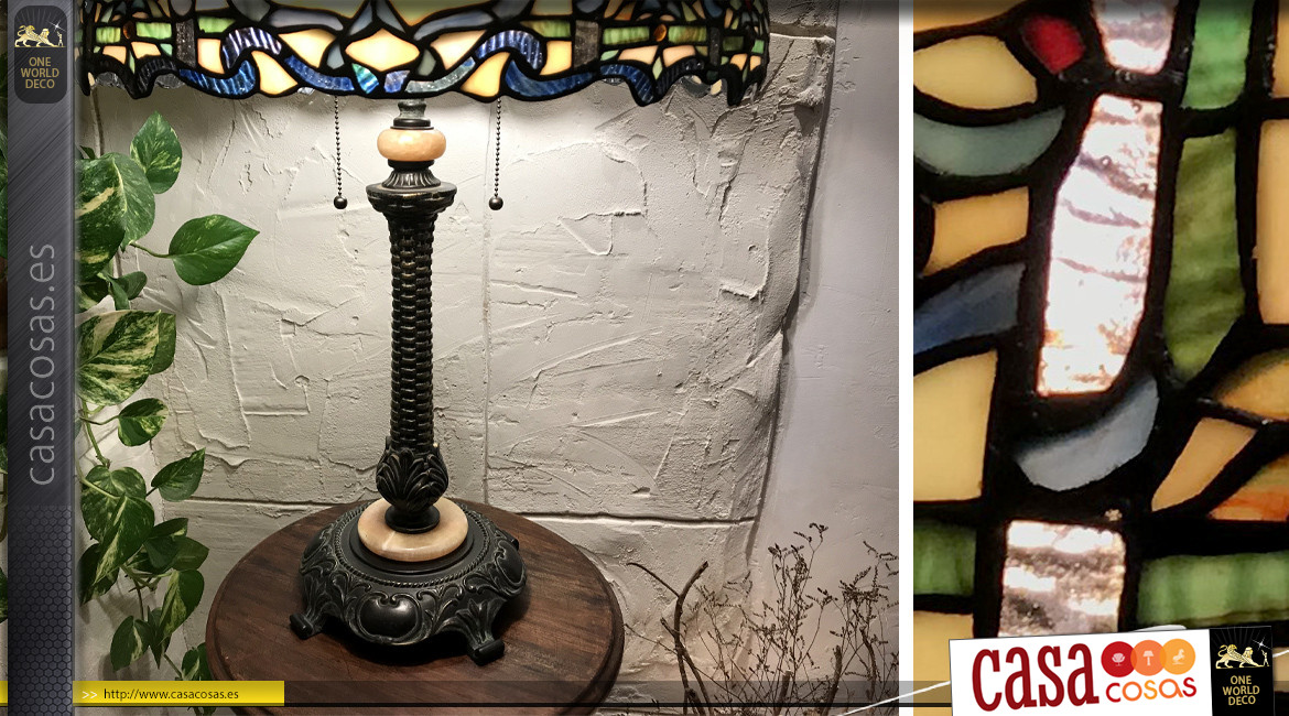 Lámpara Tiffany, Castillo La Farge, 80cm / Ø59.5cm