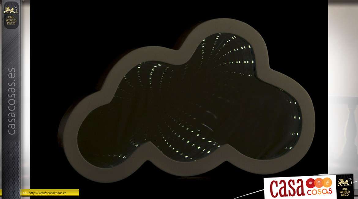 Nube de pared iluminada para habitación infantil, luz nocturna original, 26cm