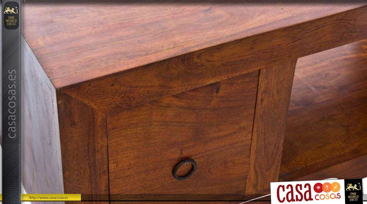 Mueble TV de madera maciza y sólida hecho de sheesham