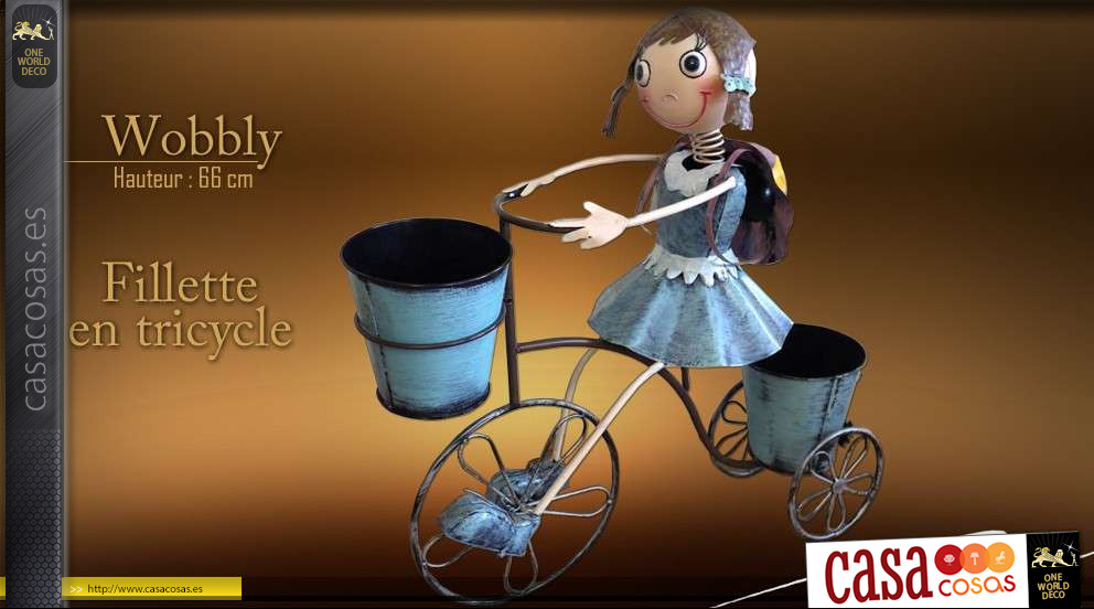 Personajes tambaleantes: Chica en bicicleta