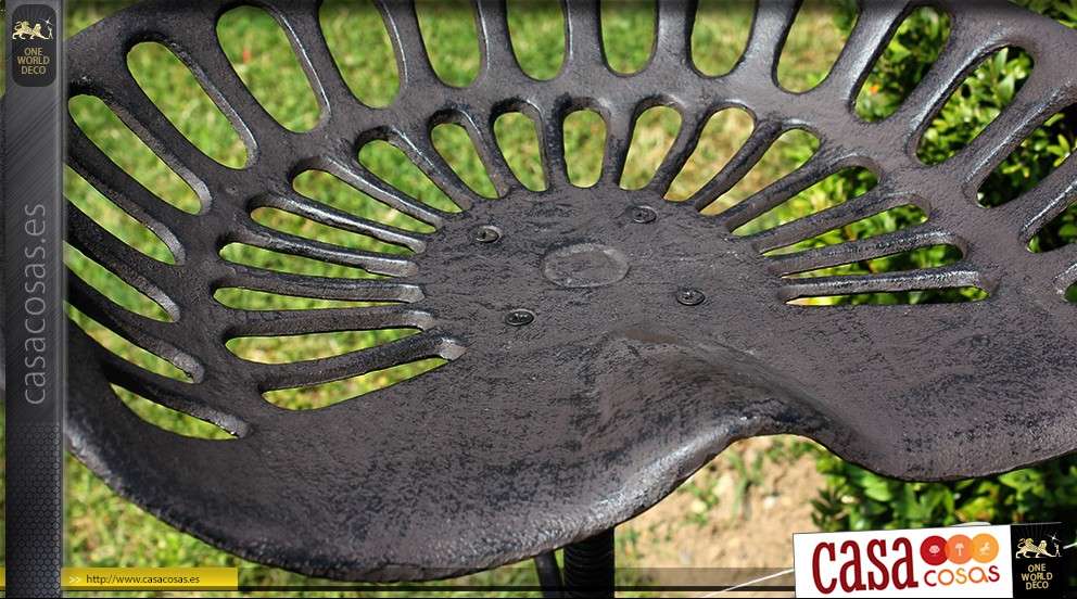 Taburete de asiento de tractor hecho de metal y hierro fundido (secuestro decorativo)