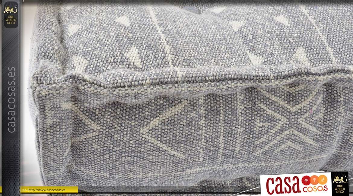 Sofá de lona de tela gris claro estilo boho 80 cm