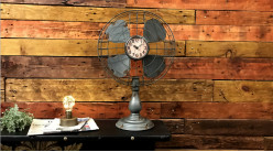 Reloj en forma de ventilador retro, 59 cm