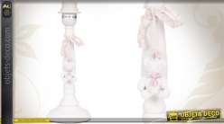 Base de lámpara blanca con decoración encantadora - oso de peluche