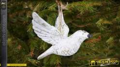 Móvil colgante en forma de pájaro blanco decorativo