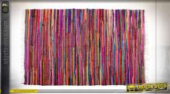 Alfombra Chindi de algodón, acabado multicolor, 195 x 120 cm