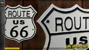 Placa de pared de metal Route 66 US