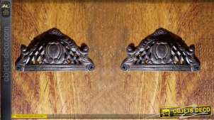 Tirador de puerta de hierro forjado de estilo barroco y retro