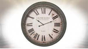 Reloj de metal de estilo retro con acabado oxidado Ø 65 cm