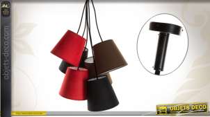 Lámpara colgante contemporánea tricolor con 6 pantallas