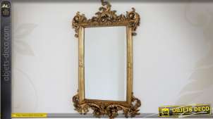 Espejo barroco dorado con hielo biselado 62 cm
