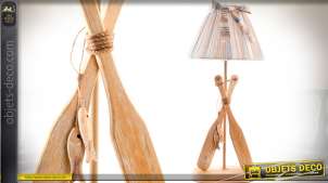Lámpara de salón de madera deco barco 45 cm