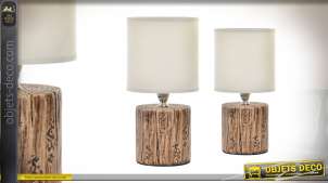 Conjunto de 2 lámparas de noche de imitación resina de 27cm