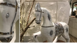 Estatua de caballo blanco en resina 45 cm