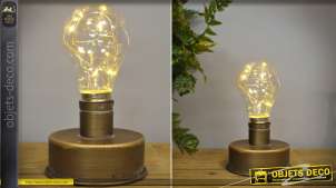 Pequeña lámpara de mesa de estilo retro e industrial con iluminación LED de 15 cm.
