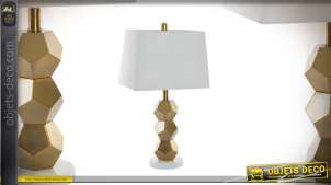 Lámpara de mesa moderna y de diseño con pie hexagonal en 3D Colección Precious Lamps