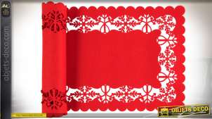 Camino de mesa rojo brillante 120 cm