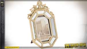 Marco de fotos con marcos dorados facetados en espejos de estilo barroco