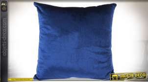 Conjunto de 4 almohadones 40 x 40 cm color satén azul rey, cubierta de poliéster