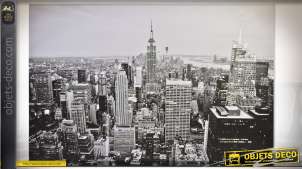 Cuadro retro New York, en blanco y negro con lentejuelas 150 x 100 cm