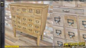 Mueble estilo artesanale con patas, tiradores de madera y metal, espiritu taller/rústico 20 cajones