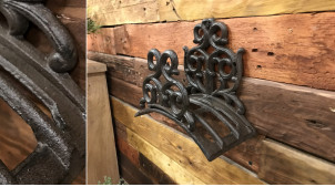 Soporte de pared de hierro fundido para colgar manguera de jardín