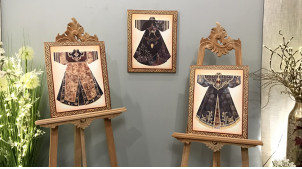 Serie de 6 cuadros sobre el tema de los kimonos, ambiente asiático colorido, 40x50cm