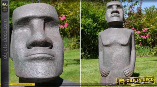 Escultura Moaï de la Isla de Pascua (Rapa Nui) en MGO 110 cm
