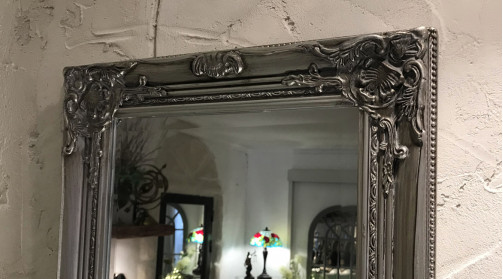 Gran espejo de plata antiguo 132 cm