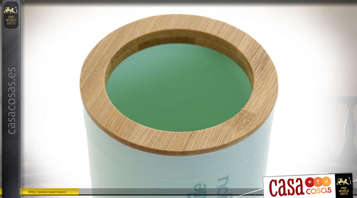 Juego de dos vasos de bambú reciclado, acabados pastel mate en tres colores, ambiente ecológico, 11cm